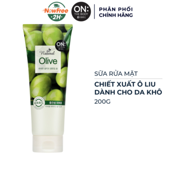 Sữa Rửa Mặt On: The Body Chiết Xuất Ô Liu Cho Da Khô 200g