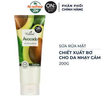Sữa Rửa Mặt On: The Body Chiết Xuất Bơ Cho Da Nhạy Cảm 200g