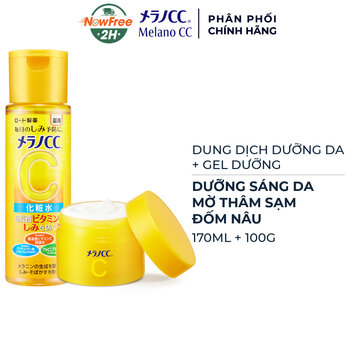 Combo Melano CC Dung Dịch 170ml + Gel Dưỡng Sáng Da, Mờ Thâm Sạm 100g