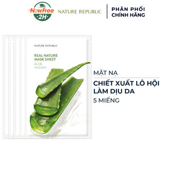 Combo 5 Mặt Nạ Nature Republic Chiết Xuất Lô Hội Làm Dịu Da 23ml