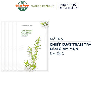 Combo 5 Mặt Nạ Nature Republic Chiết Xuất Tràm Trà Giảm Mụn 23ml