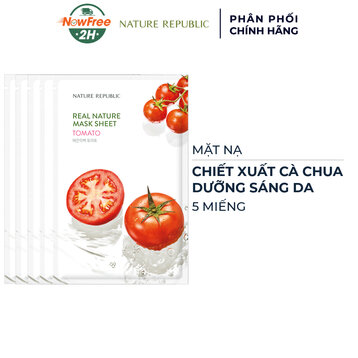 Combo 5 Mặt Nạ Nature Republic Chiết Xuất Cà Chua Sáng Da 23ml