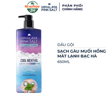 Dầu Gội Himalaya Pink Salt Sạch Gàu, Mát Lạnh Bạc Hà 650ml