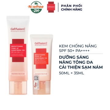Combo Kem Chống Nắng Cell Fusion C Nâng Tông Da 50ml + 35ml