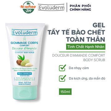Tẩy Tế Bào Chết Toàn Thân Evoluderm Từ Hạnh Nhân 150ml