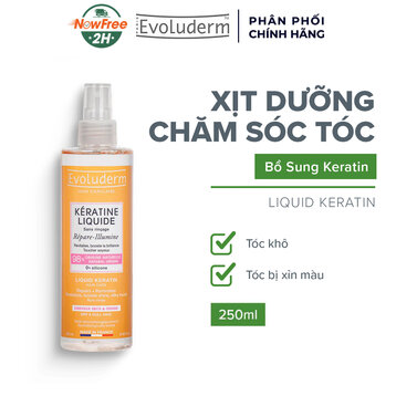 Xịt Dưỡng Tóc Evoluderm Keratin Cho Tóc Khô, Xỉn Màu 250ml