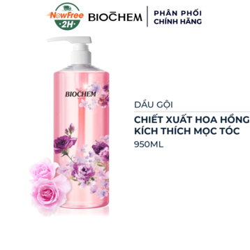 Dầu Gội Biochem Chiết Xuất Hoa Hồng Kích Thích Mọc Tóc 950ml