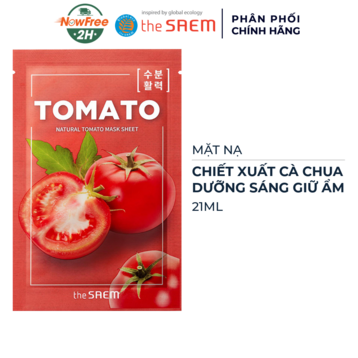 Mặt Nạ The Saem Chiết Xuất Cà Chua Dưỡng Sáng Giữ Ẩm 21ml