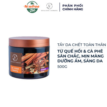 Tẩy Da Chết Toàn Thân Exclusive Cosmetic Quế Hồi Cafe 500g