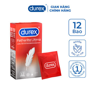 Bao Cao Su Durex Fetherlite Ultima Siêu Mỏng Size 52mm (Hộp 12)