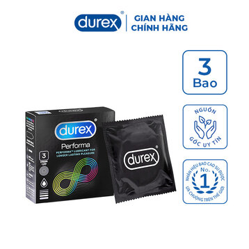 Bao Cao Su Durex Kéo Dài Thời Gian Size 52mm (Hộp 3 Cái)