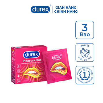 Bao Cao Su Durex Pleasuremax Gân Gai Size 56mm (Hộp 3)