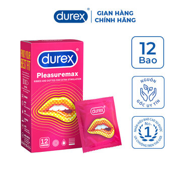 Bao Cao Su Durex Pleasuremax Gân Gai Size 56mm (Hộp 12)