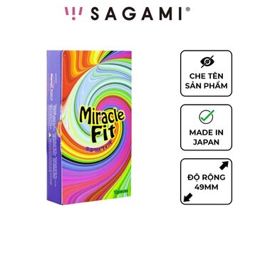 Bao Cao Su Sagami Miracle Fit Thiết Kế 3D Ôm Khít (Hộp 10)