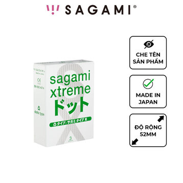 Bao Cao Su Sagami White Box Gai Nhỏ - Chấm Nổi (Hộp 3)
