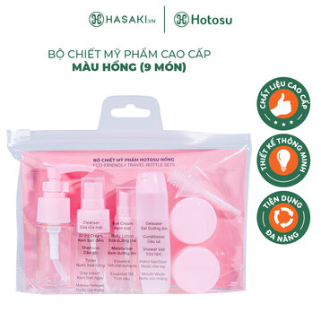 Bộ Chiết Mỹ Phẩm Hotosu Hồng (9 Món)