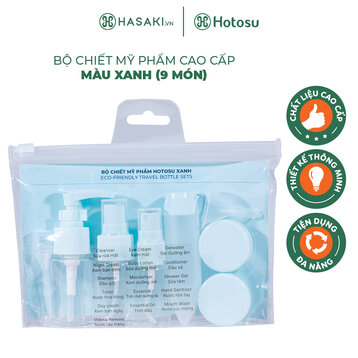 Bộ Chiết Mỹ Phẩm Hotosu Xanh (9 Món)