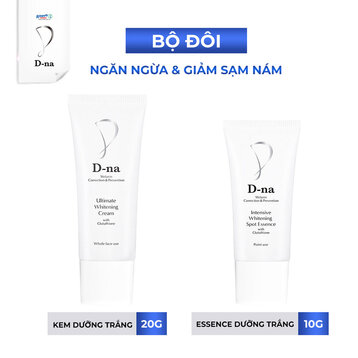 Combo D-na Ngăn Ngừa &amp; Giảm Sạm Nám (Kem Dưỡng 20g + Essence 10g)