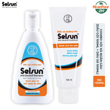 Bộ Gội Xả Selsun Giúp Làm Giảm &amp; Ngăn Ngừa Gàu 100mlx2