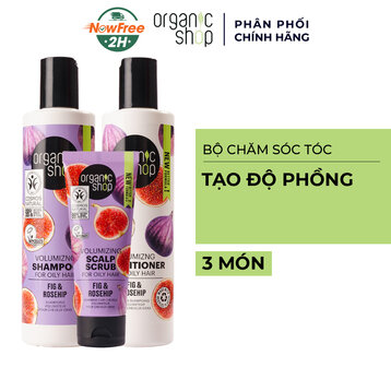 Bộ Chăm Sóc Tóc Organic Shop Tạo Độ Phồng Tóc 3 Món