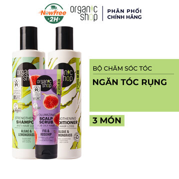 Bộ Chăm Sóc Tóc Organic Shop Ngăn Tóc Rụng 3 Món