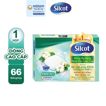 Bông Tẩy Trang Silcot Cao Cấp Hộp 66 Miếng
