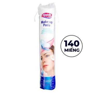 Bông Tẩy Trang Tippys Classic Make Up Pads 140 Miếng