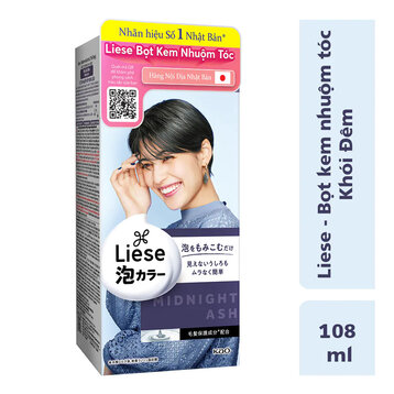 Bọt Kem Nhuộm Tóc Liese Màu Khói Đêm Midnight Ash 108ml
