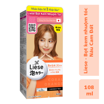 Bọt Kem Nhuộm Tóc Liese Màu Nâu Cam Đất 108ml