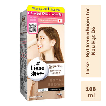 Bọt Kem Nhuộm Tóc Liese Màu Nâu Hạt Dẻ Royal Brown 108ml
