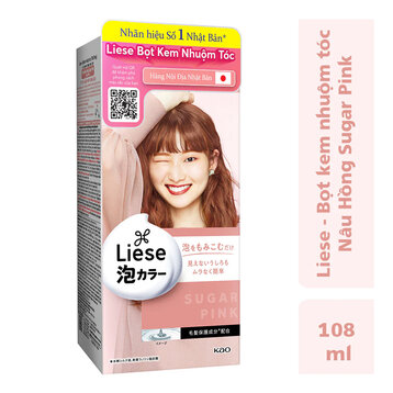 Bọt Kem Nhuộm Tóc Liese Màu Nâu Hồng Sugar Pink 108ml