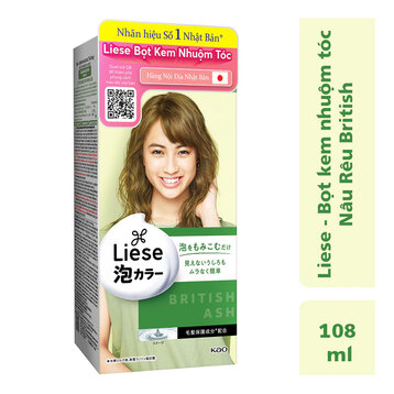 Bọt Kem Nhuộm Tóc Liese Màu Nâu Rêu British Ash 108ml
