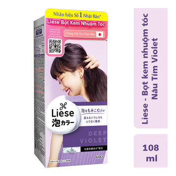 Bọt Kem Nhuộm Tóc Liese Màu Nâu Tím Deep Violet 108ml
