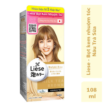Bọt Kem Nhuộm Tóc Liese Nâu Trà Sữa Milk Tea Brown 108ml