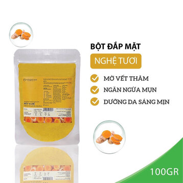 Bột Nghệ Milaganics Đắp Mặt Nạ Ngăn Ngừa Mụn, Mờ Sẹo 100g