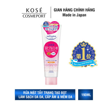 Sữa Rửa Mặt Kosé Softymo Tẩy Trang &amp; Dưỡng Ẩm Da 190g