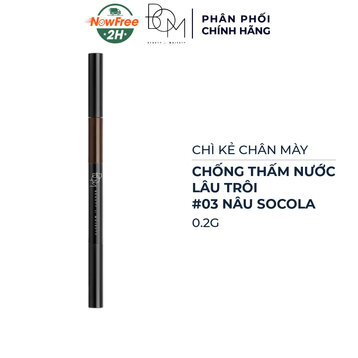 Chì Kẻ Mày B.O.M 3in1 #03 Choco Brown - Nâu Socola