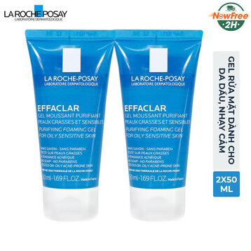 Combo 2 Gel Rửa Mặt La Roche-Posay Cho Da Dầu Nhạy Cảm 50ml