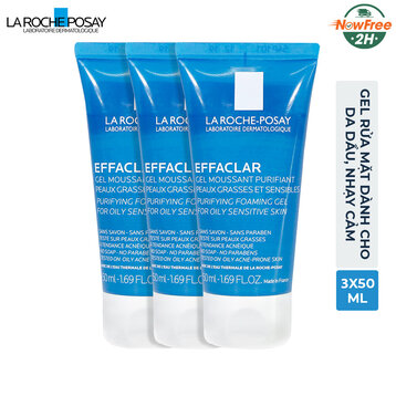 Combo 3 Gel Rửa Mặt La Roche-Posay Cho Da Dầu Nhạy Cảm 50ml