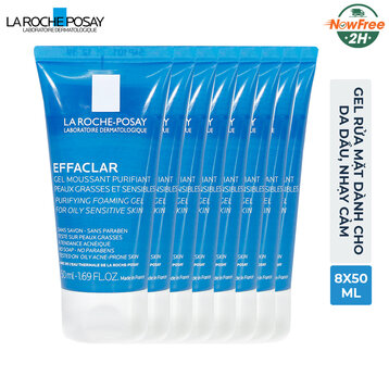 Combo 8 Gel Rửa Mặt La Roche-Posay Cho Da Dầu Nhạy Cảm 50ml