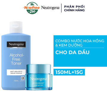 Combo Neutrogena Nước Hoa Hồng + Kem Dưỡng Cho Da Dầu