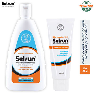 Bộ Gội Xả Selsun Ngăn Gàu (Dầu Gội 250ml + Dầu Xả 100ml)