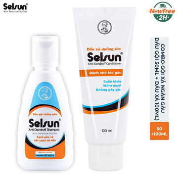 Bộ Gội Xả Selsun Ngăn Gàu (Dầu Gội 50ml + Dầu Xả 100ml)