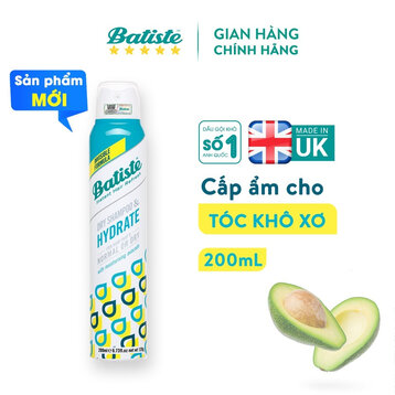 Dầu Gội Khô Batiste Cấp Ẩm Cho Tóc Khô Xơ 200ml