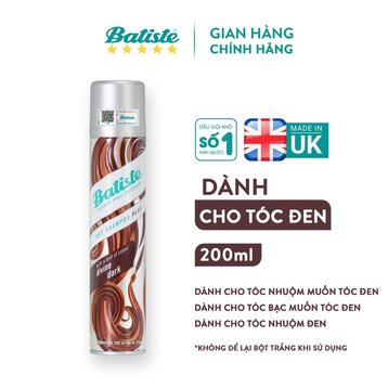 Dầu Gội Khô Batiste Dành Cho Tóc Đen 200ml