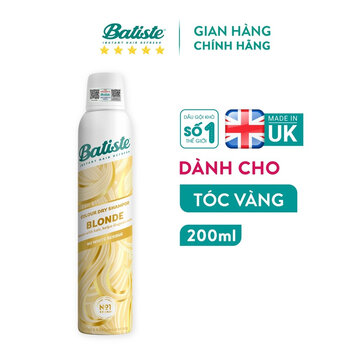 Dầu Gội Khô Batiste Dành Cho Tóc Vàng, Tóc Sáng Màu 200ml