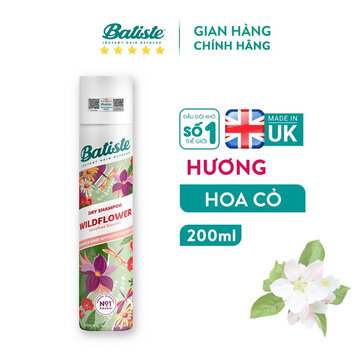 Dầu Gội Khô Batiste Hương Hoa Cỏ Nữ Tính, Tươi Mát 200ml