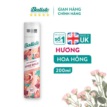 Dầu Gội Khô Batiste Hương Hoa Hồng 200ml