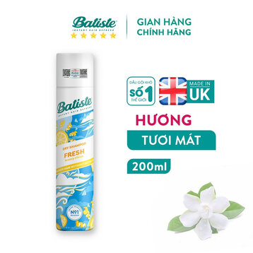 Dầu Gội Khô Batiste Hương Tươi Mát Tức Thì 200ml