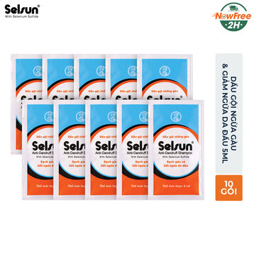 Dầu Gội Selsun Ngừa Gàu &amp; Giảm Ngứa Da Đầu 5ml x 10 Gói